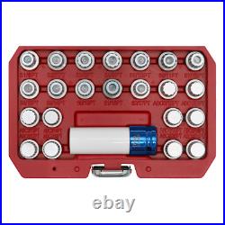 Sealey Locking Wheel Nut Key Set 1/2 Square Drive Socket 23 Pcs For VAG SX210
