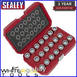 Sealey Locking Wheel Nut Key Set 20pc Porsche Garage Storage Case