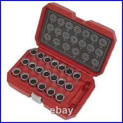 Sealey Locking Wheel Nut Key Set 20pc VAG Garage Storage Case