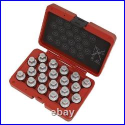 Sealey Locking Wheel Nut Key Set 20pc Vauxhall-A Garage Storage Case
