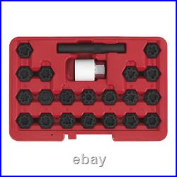 Sealey Locking Wheel Nut Key Set 22 Pieces Fits Audi Vehicles Black SX206