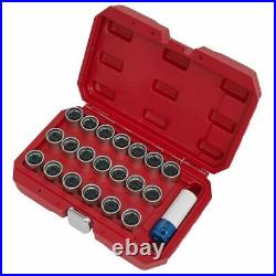 Sealey SX219 Locking Wheel Nut Key Set 20pc For VAG