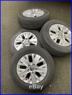 Set Of 4 VW t5 alloy wheels 16 Inch PLUS A FREE SET OF LOCKING WHEEL NUTS