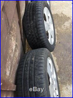 Set Of 4 Vauxhall 5 Stud 16 Alloy Wheels Good Tyres + Locking Nuts £115 Ono