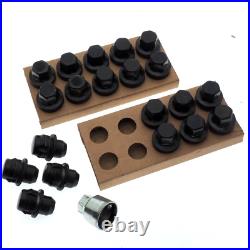 Set Of Range Rover Sport L494 Vogue L405 Black Locking Wheel Nuts Locks Lockers