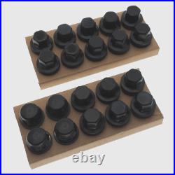 Set Of Range Rover Sport L494 Vogue L405 Black Locking Wheel Nuts Locks Lockers