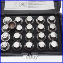 Set Of Range Rover Sport L494 Vogue L405 Silver Locking Wheel Nuts Locks Lockers