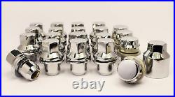Set of 20 x M14 x 1.5, 22mm Hex Alloy Wheel Nuts including Locks (Silver)
