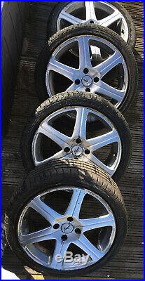 Set of 4 x 17 Alloy Wheels with Tyres and Locking Nuts + Tinted Rear Lights