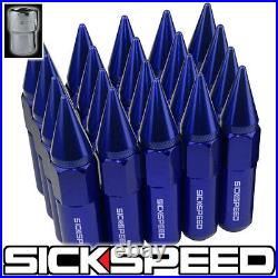 Sickspeed 20 Pc Blue Spiked Extended 60mm Locking Lug Nuts Wheel/rim 14x1.5 L19