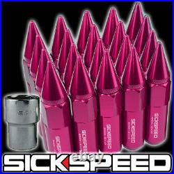 Sickspeed 20 Pc Pink Spiked 60mm Locking Lug Nuts Lugs Wheels/rim 12x1.5 L07
