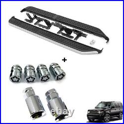 Side Step Running Board & Locking Wheel Nuts 14x1.5 For Land Rover Discovery 3,4