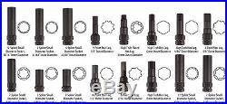 Steelman Pro 16pc Aftermarket Locking Wheel Lug Nut Master Key Set #78537