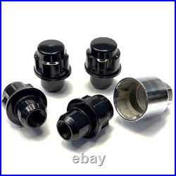 TPi 16x M14x1.50 22mm Black Alloy Wheel Nuts Bimecc Locks RANGE ROVER VOGUE L405