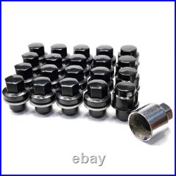 TPi 16x M14x1.50 22mm Black Alloy Wheel Nuts Bimecc Locks for DEFENDER 90 L663