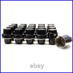 TPi 16x M14x1.50 22mm Black Alloy Wheel Nuts Bimecc Locks for DEFENDER 90 L663