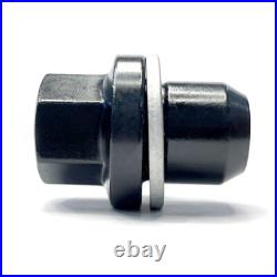 TPi 16x M14x1.50 22mm Black Alloy Wheel Nuts Bimecc Locks for DEFENDER 90 L663