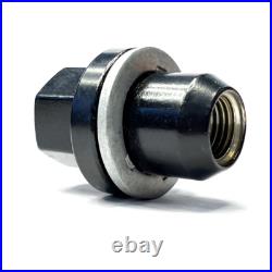 TPi 16x M14x1.50 22mm Black Alloy Wheel Nuts Bimecc Locks for DEFENDER 90 L663