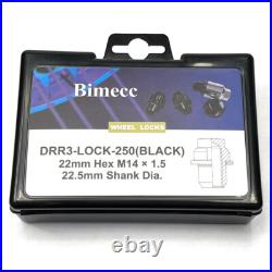 TPi 16x M14x1.50 22mm Black Alloy Wheel Nuts Bimecc Locks for DEFENDER 90 L663