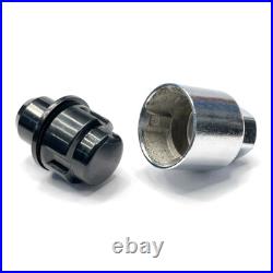 TPi 16x M14x1.50 22mm Black Alloy Wheel Nuts Bimecc Locks for DEFENDER 90 L663