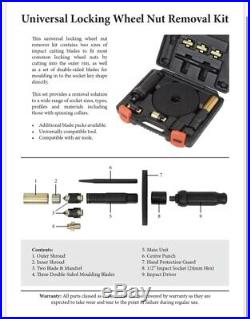 Universal Locking Wheel Nut Removal Master Kit