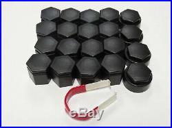 Vauxhall Astra Mokka Insignia Zafira Wheel Nut Bolt Covers Locking Caps Black