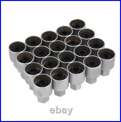 Vauxhall Opel GM Locking Wheel Nut Socket Remover 20pc With Case