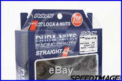 Volk Racing Rays Straight L42 Lug Nuts Set 14x1.5 1.5 M14 Black Dura Lock Acorn