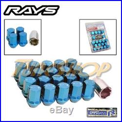 Volk Rays 35mm Wheels Lock Lug Nuts 12x1.25 1.25 Acorn Rim Forged Dura 20 Blue N