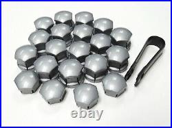 Volvo Xc90 Xc60 Xc40 V60 S90 V90 Wheel Nut Bolt Covers Locking Caps Light Grey