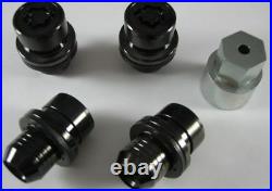 Vplvw0072 Gloss Black Locking Wheel Nut Kit