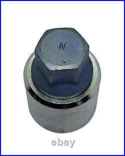 WHEEL LOCKING NUT BOLT KEY FOR AUDI A3 A4 A5 A6 Q2 TT HEX 17mm CODE LETTER N