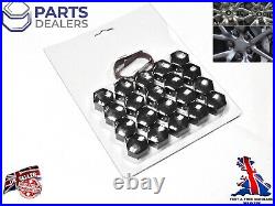 WHEEL NUT COVERS FOR RENAULT CLIO TRAFIC ESPACE SMOKE CHROME BOLT CAPS 19mm