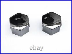 WHEEL NUT COVERS FOR RENAULT CLIO TRAFIC ESPACE SMOKE CHROME BOLT CAPS 19mm