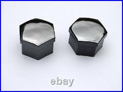 WHEEL NUT COVERS FOR RENAULT CLIO TRAFIC ESPACE SMOKE CHROME BOLT CAPS 19mm