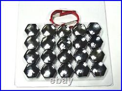 WHEEL NUT COVERS FOR RENAULT CLIO TRAFIC ESPACE SMOKE CHROME BOLT CAPS 19mm