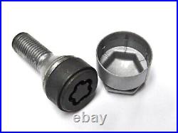 WHEEL NUT COVERS for NISSAN QASHQAI JUKE F16 LOCKING BOLT CAPS ROUND MATT BLACK