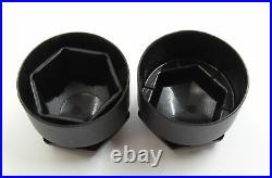 WHEEL NUT COVERS for NISSAN QASHQAI JUKE F16 LOCKING BOLT CAPS ROUND MATT BLACK