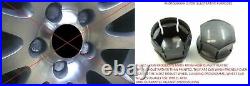 WHEEL NUT COVERS for NISSAN QASHQAI JUKE F16 LOCKING BOLT CAPS ROUND MATT BLACK