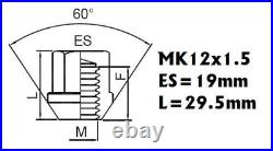 Wheel Locking Nuts M12x1.5 Anti-Theft 4 PCS for Vauxhall Insignia