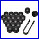 Wheel Nut Covers Gloss Black 21mm x 20 Caps For Any Car