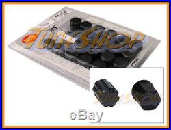 Work Racing Rs Type Forged Aluminum Lock Lug Nuts 12x1.5 M12 1.5 Black 20 Pcs L
