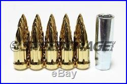 Z Racing Bullet Gold Steel Lug Nuts 12x1.5mm Extended Key Tuner Closed
